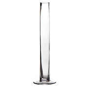 Jarrón violetero de cristal transparente de Ø 7x30 cm -