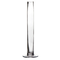 Jarrón violetero de cristal transparente de Ø 7x30 cm -