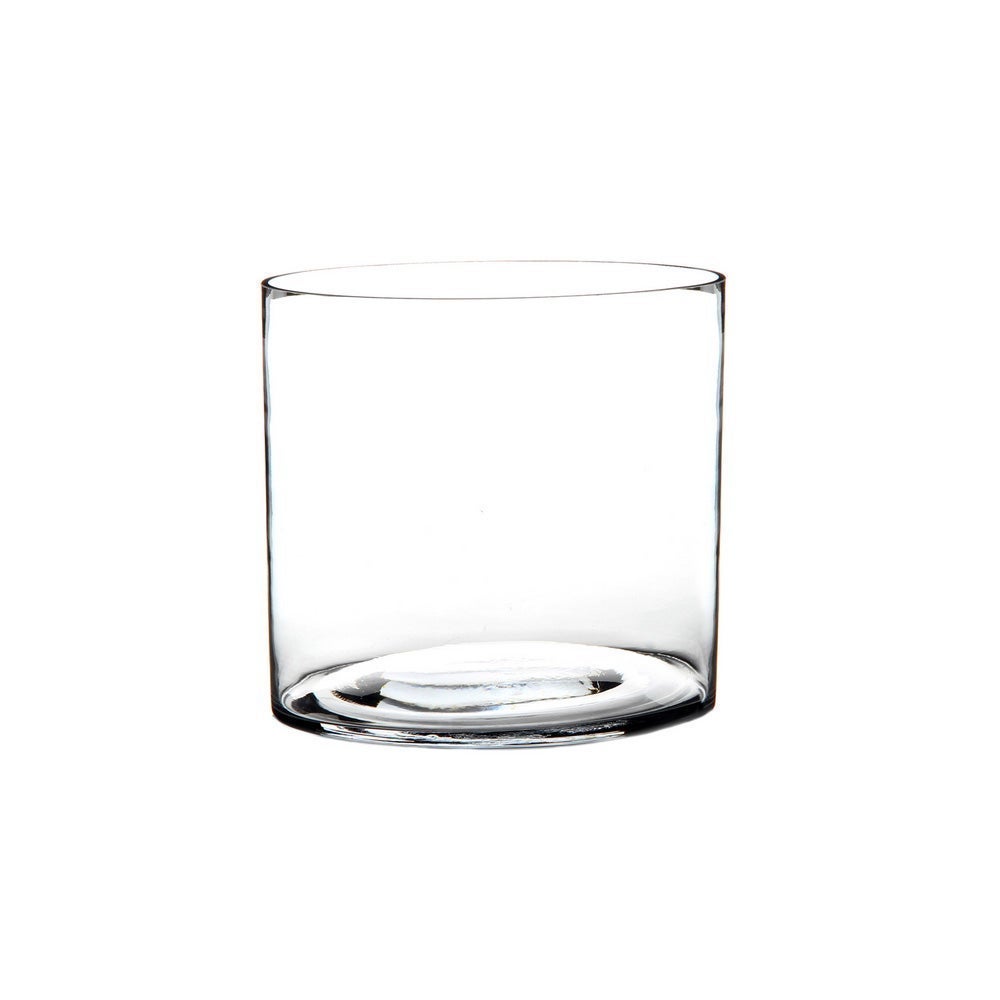 Jarrón cilí­ndrico de cristal transparente de Ø  18x18 cm