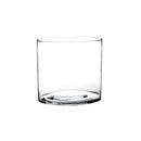 Jarrón cilí­ndrico de cristal transparente de Ø  18x18 cm