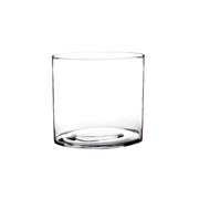 Jarrón cilíndrico de cristal transparente de Ø  18x18 cm