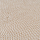 Alfombra redonda trenzada de cuerda blanca y natural de Ã˜ 110 cm