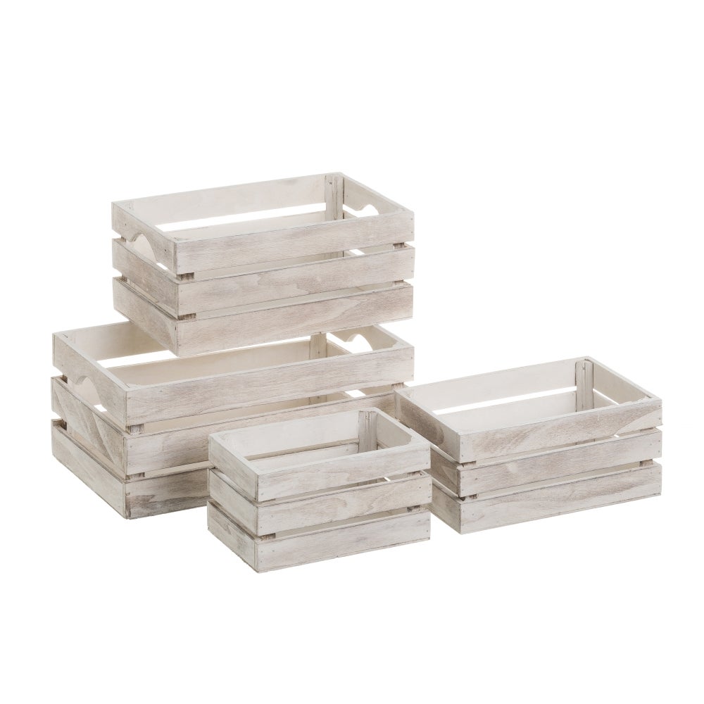 Set de 4 cajas organizadoras de tablero gris estilo tradicional