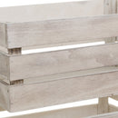Set de 4 cajas organizadoras de madera gris -