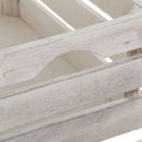 Set de 4 cajas organizadoras de madera gris -