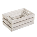 Set de 4 cajas organizadoras de madera gris -