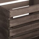 Set de 3 cajas organizadoras de madera marrón oscuro -
