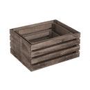 Set de 3 cajas organizadoras de madera marrón oscuro -