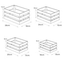 Set de 3 cajas organizadoras de madera marrón oscuro -