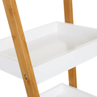 Estantería de bambú blanco y natural