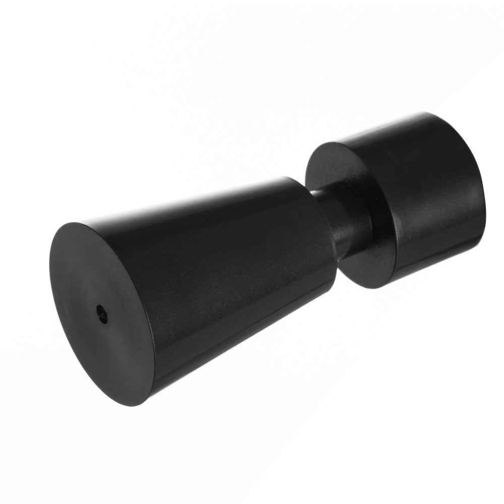 Barra de cortina negra de 160-300 cm con escuadras y 2 terminales