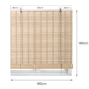 Estor enrollable de láminas de bambú natural de 160x180 cm