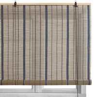 Estor enrollable de láminas azul de bambú de 90x180 cm