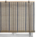 Estor enrollable de láminas azul de bambú de 120x180 cm