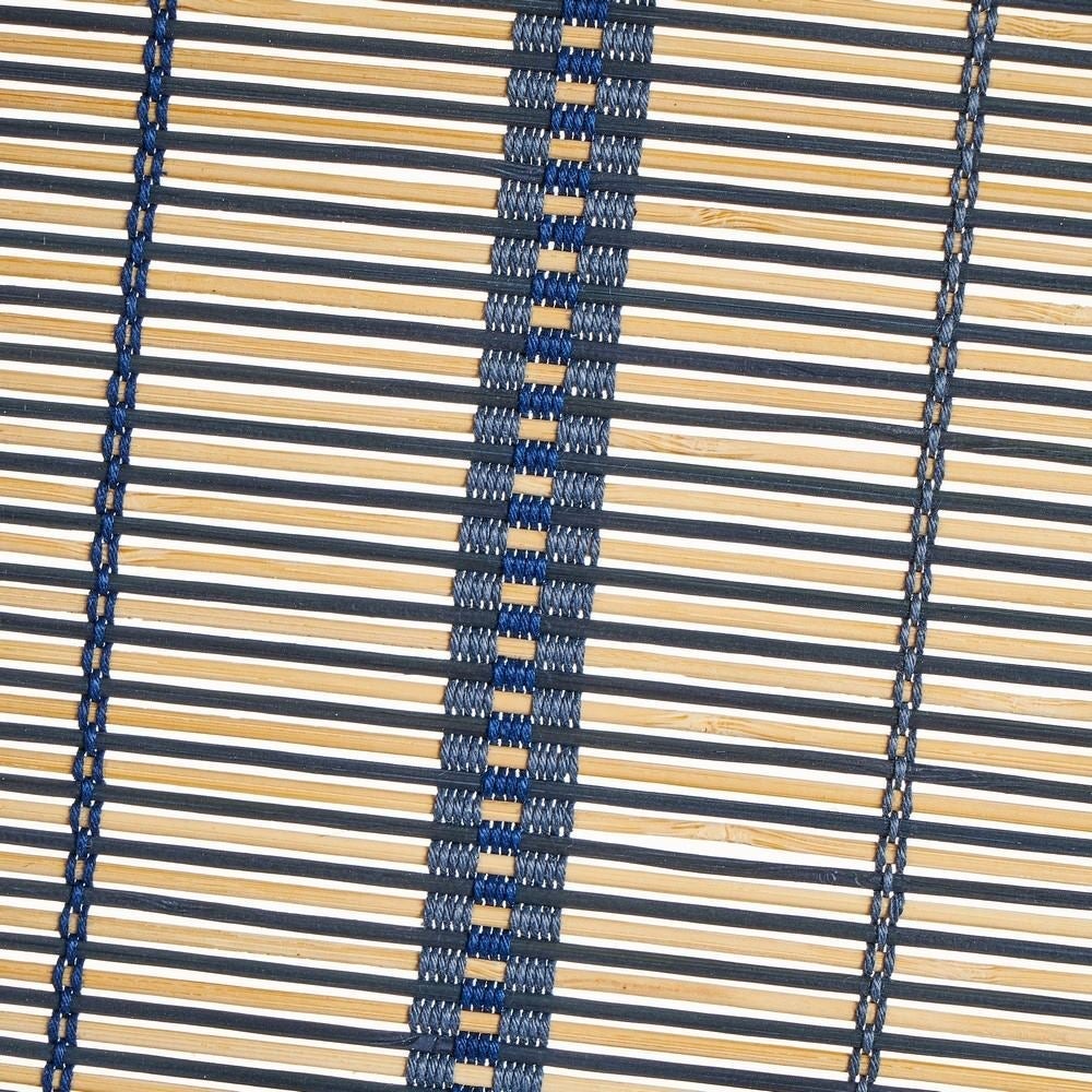 Estor enrollable de láminas azul de bambú de 140x180 cm