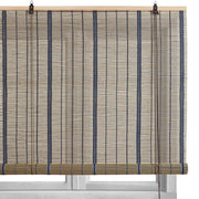 Estor enrollable de láminas azul de bambú de 140x180 cm