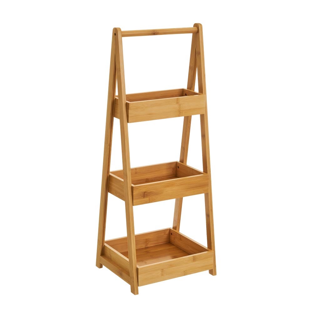Estantería escalera de bambú de 3 bandejas de 30x25x78 cm