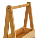 Estantería escalera de 3 bandejas de bambú natural de 30x25x78 cm
