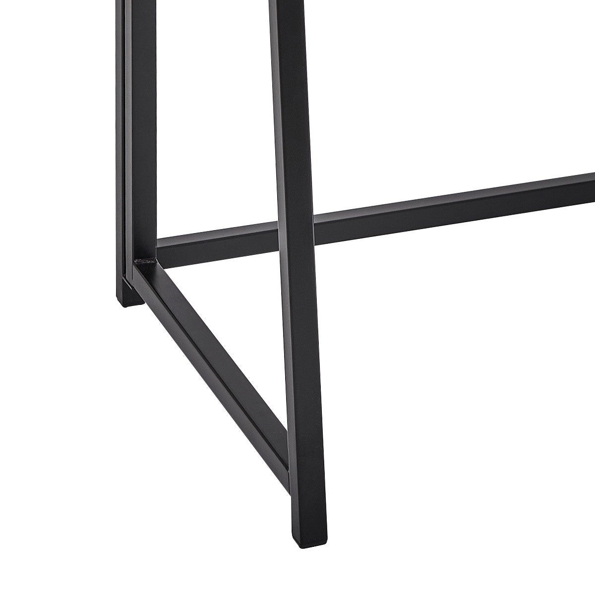 Mesa escritorio plegable de metal negro y tablero natural de 92x45x74 cm