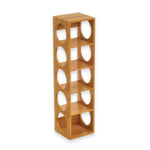 Botellero colgante de bambú natural para 5 botellas de 53x13x13 cm