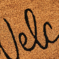 Felpudo antideslizante de fibra de coco natural modelo Welcome de 60x40 cm