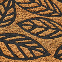 Felpudo antideslizante hojas de fibra de coco natural de 75x45 cm