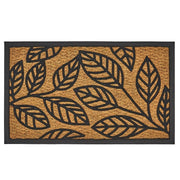 Capacho antiderrapante folhas de fibra de coco natural de 75x45 cm