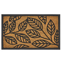 Felpudo antideslizante hojas de fibra de coco natural de 75x45 cm