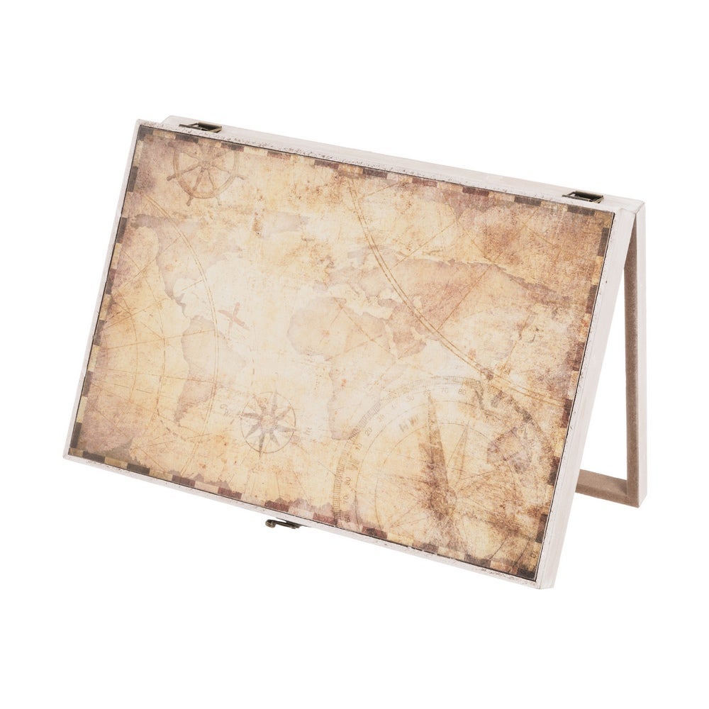 Tapa contador Mapa Antiguo de madera de 46x31 cm