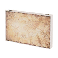 Tapa contador Mapa Antiguo de madera de 46x31 cm