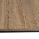 Mesa de centro cubo de madera y metal negro de 70x70x40 cm