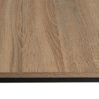 Mesa de centro cubo de madera y metal negro de 70x70x40 cm