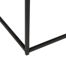 Mesa de centro cubo de madera y metal negro de 70x70x40 cm