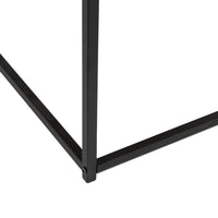 Mesa de centro cubo de madera y metal negro de 70x70x40 cm