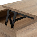 Mesa de centro elevable Urban negra y roble de 100x55x40/53 cm
