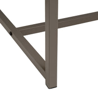 Mesa de centro cubo de metal y madera natural de 100x50x36 cm