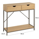 Consola Urban Moka con 2 cajones