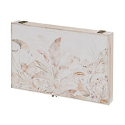 Tampa de Contador Folhas Bege de madeira de 46x31 cm