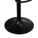 Taburete alto giratorio ajustable en altura con pie de metal