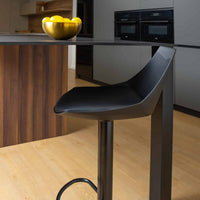 Taburete alto giratorio ajustable en altura con pie de metal