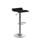 Taburete negro giratorio de polipiel y metal de 39x39x84 cm
