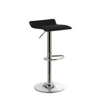 Taburete negro giratorio de polipiel y metal de 39x39x84 cm