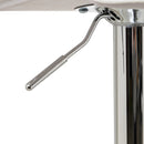 Taburete giratorio blanco de polipiel y metal de 39x39x84 cm