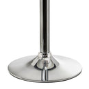 Taburete giratorio blanco de polipiel y metal de 39x39x84 cm