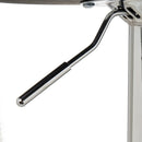 Taburete negro giratorio de polipiel y metal de 45x44x83 cm
