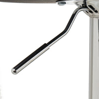 Taburete negro giratorio de polipiel y metal de 45x44x83 cm