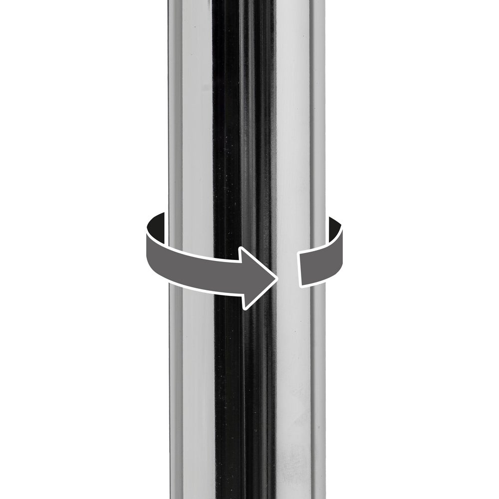 Taburete negro giratorio de polipiel y metal de 45x44x83 cm