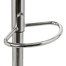 Taburete negro giratorio de polipiel y metal de 45x44x83 cm