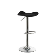 Taburete alto de cocina regulable en altura negro redondo sin respaldo