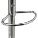 Taburete giratorio blanco de polipiel y metal de 45x44x83 cm